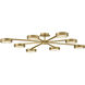 Cava LED 50 inch Lacquered Brass Semi-flush Mount Ceiling Light