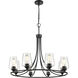 Ashford 8 Light 32 inch Matte Black Chandelier Ceiling Light