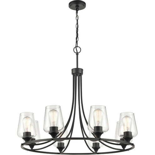 Ashford 8 Light 32 inch Matte Black Chandelier Ceiling Light