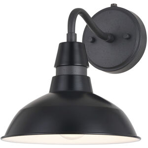 Buena Park 1 Light 10 inch Black and Vintage Black with Matte White Inner Outdoor Wall