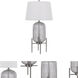 Belleville 32.5 inch 150.00 watt Clear and Brushed Steel Table Lamp Portable Light