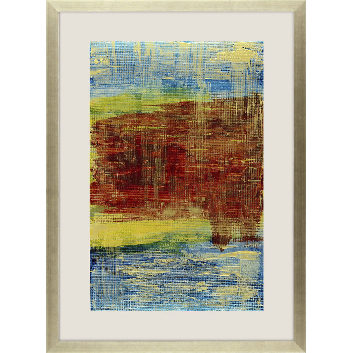 Bodacious Red and Blue and Metallic and Multi Framed Art, The Studio