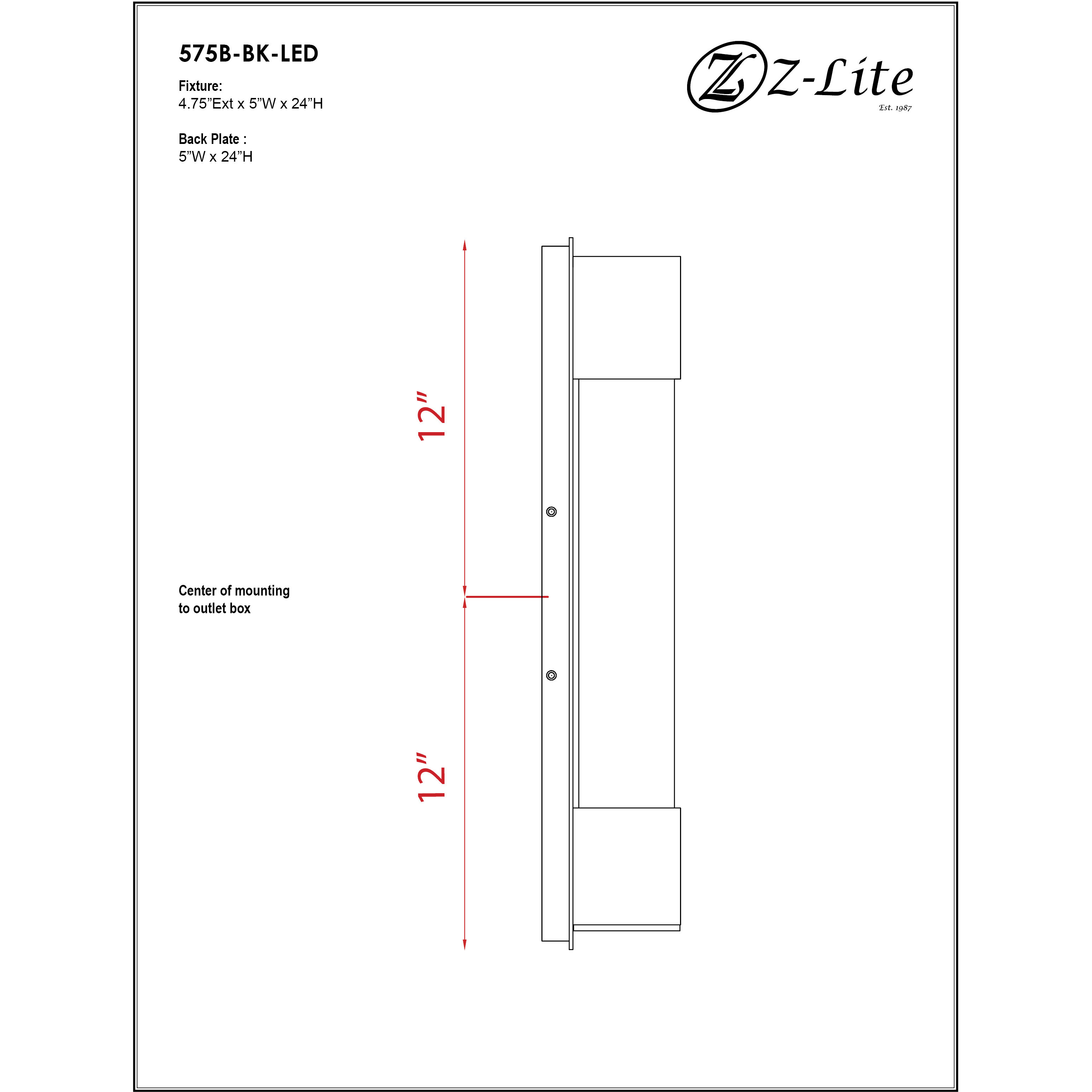 Striate Outdoor Wall Light in Black