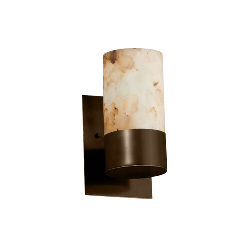 Alabaster Rocks LED 5 inch Dark Bronze Wall Sconce Wall Light in 700 Lm LED, Cylinder
