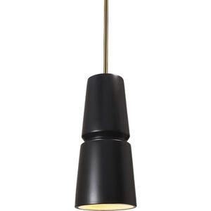 Radiance Collection 1 Light 6 inch Terra Cotta with Antique Brass Pendant Ceiling Light