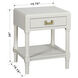 Samantha 20 X 15.75 inch White and Antique Gold Accent Table