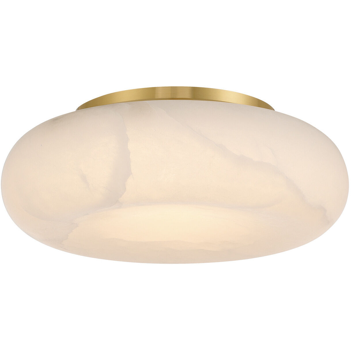 Acme 1 Light 16 inch Aged Brass Flush Ceiling Light
