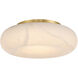 Acme 1 Light 16 inch Aged Brass Flush Ceiling Light