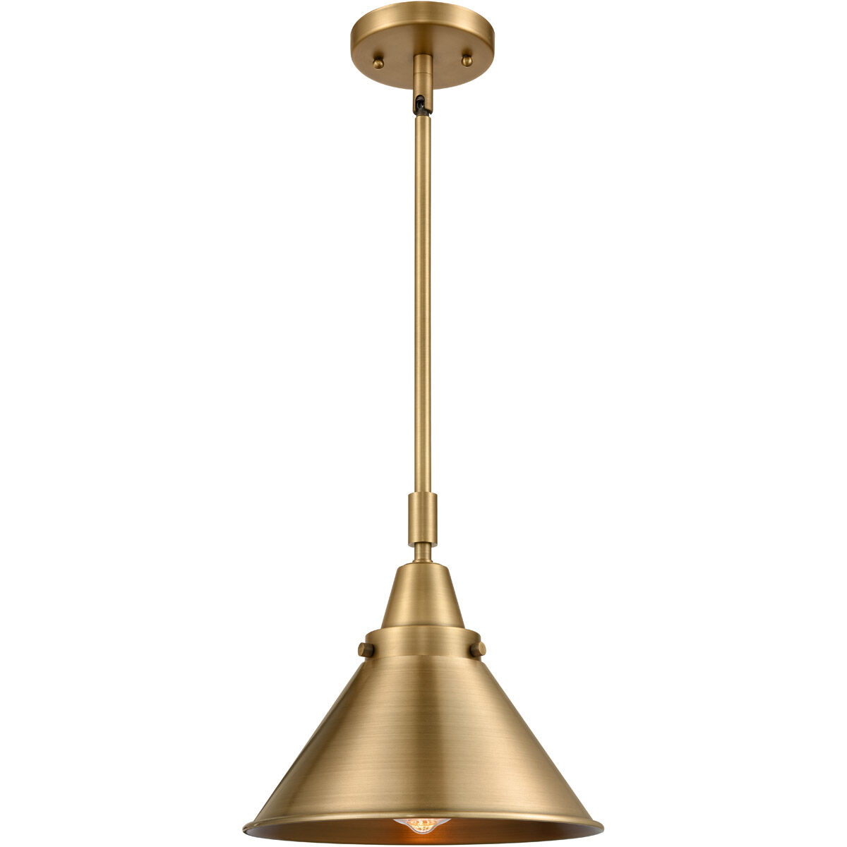 Franklin Restoration Briarcliff LED 10 inch Brushed Brass Mini Pendant Ceiling Light