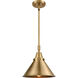 Franklin Restoration Briarcliff LED 10 inch Brushed Brass Mini Pendant Ceiling Light