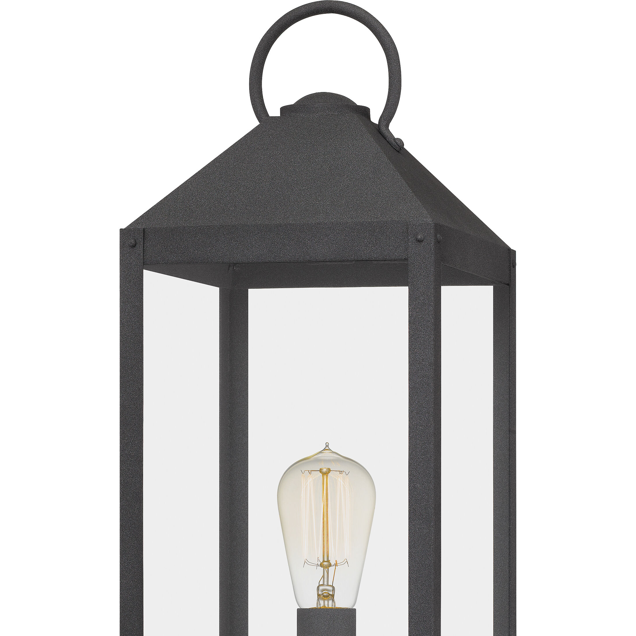 Thorpe 1 Light 23 inch Mottled Black Outdoor Post Lantern, Large