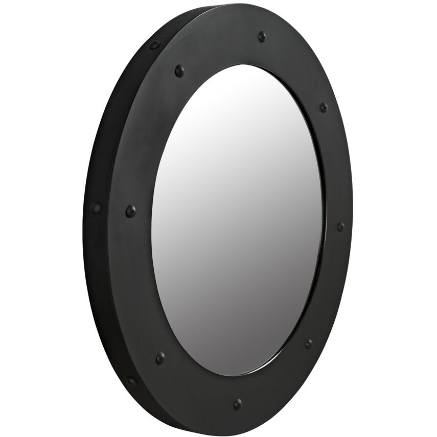 Clay 36 X 36 inch Matte Black Mirror, Large