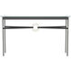 Equus 54 X 14 inch Natural Iron and Soft Gold Console Table in Leather Black, Natural Iron/Soft Gold