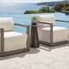 Midsummer 24.75 X 20 inch Antique Bronze and Travertine Indoor Outdoor Accent Table