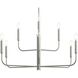 Reines 9 Light 32 inch Brushed Nickel Chandelier Ceiling Light