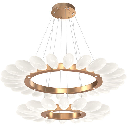Fiori LED Novel Brass Chandelier Ceiling Light, Radial Ring