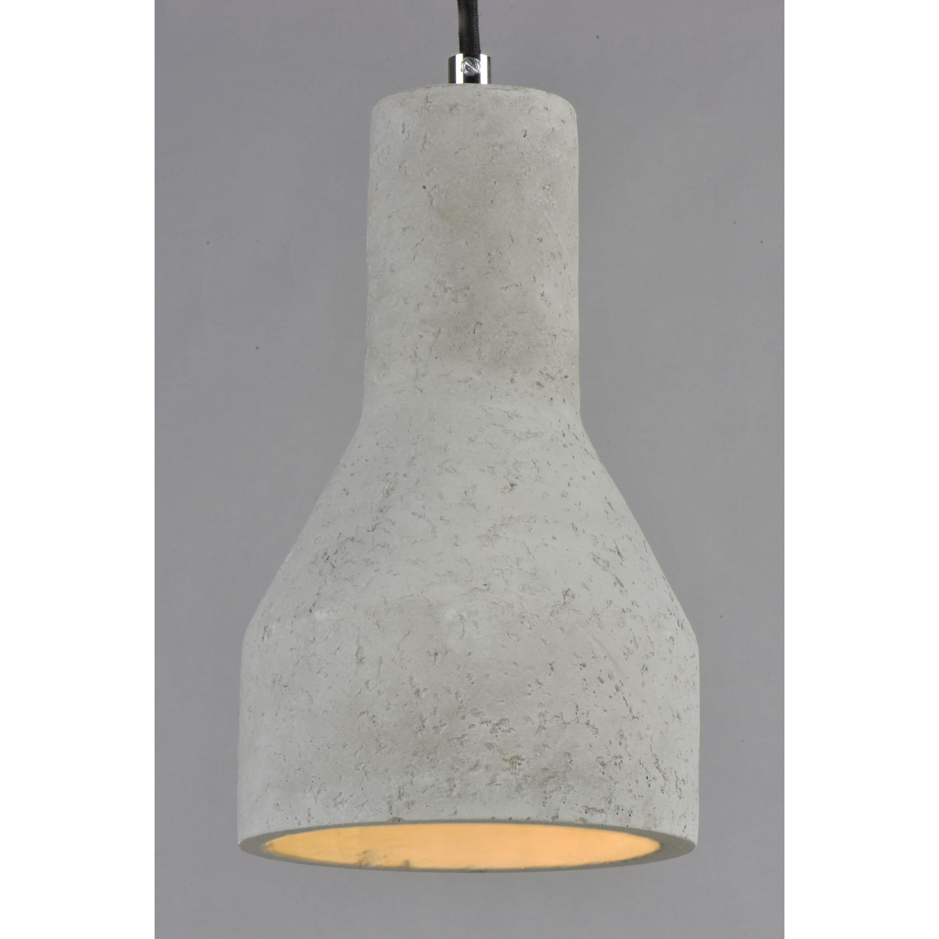 Crete LED 6 inch Polished Chrome Single Pendant Ceiling Light