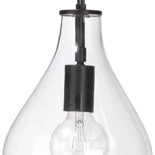 Tear Drop 68 inch 40.00 watt Clear Glass & Oil Rubbed Bronze Floor Lamp Portable Light