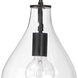 Tear Drop 68 inch 40.00 watt Clear Glass & Oil Rubbed Bronze Floor Lamp Portable Light