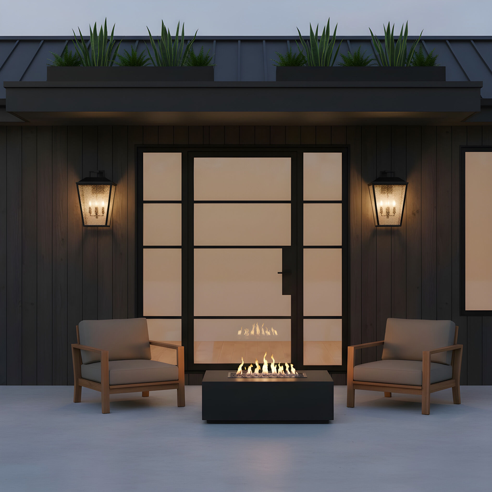 Drew & Jonathan Kennewick 4 Light 19 inch Antique Bronze Outdoor Wall Lantern, Large