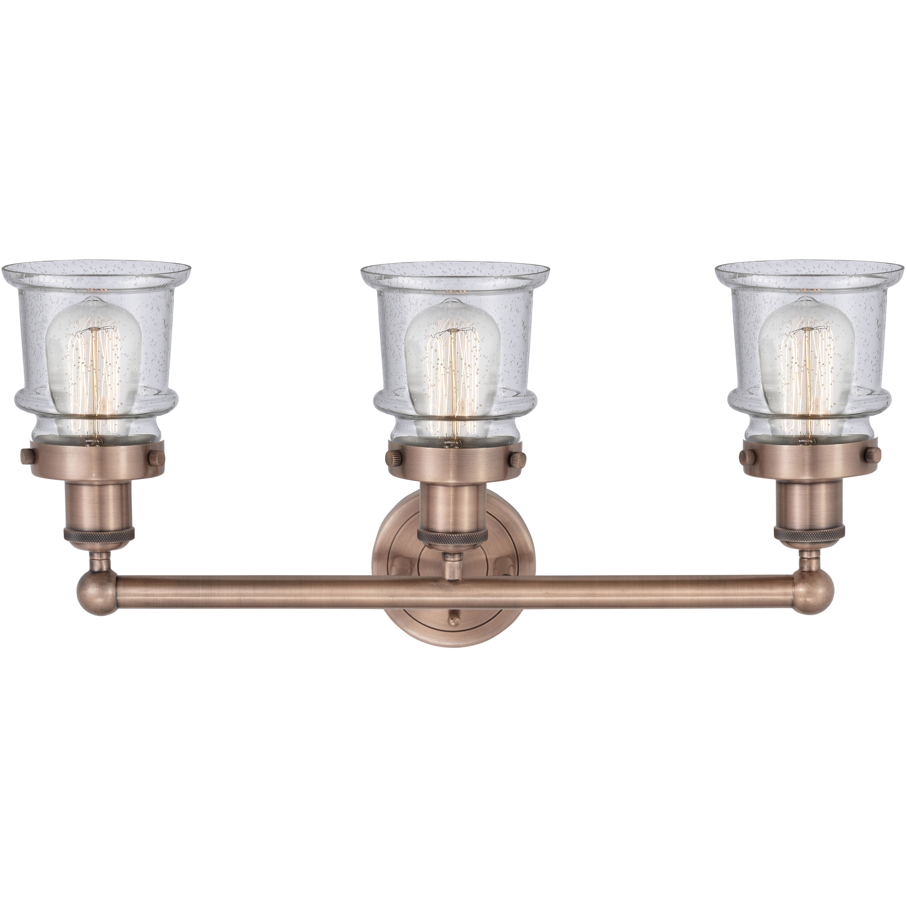 Canton 3 Light 23.25 inch Antique Copper Bath Vanity Light Wall Light in Seedy