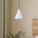 Geneva 1 Light 7 inch White with Brushed Nickel Accents Mini Pendant Ceiling Light