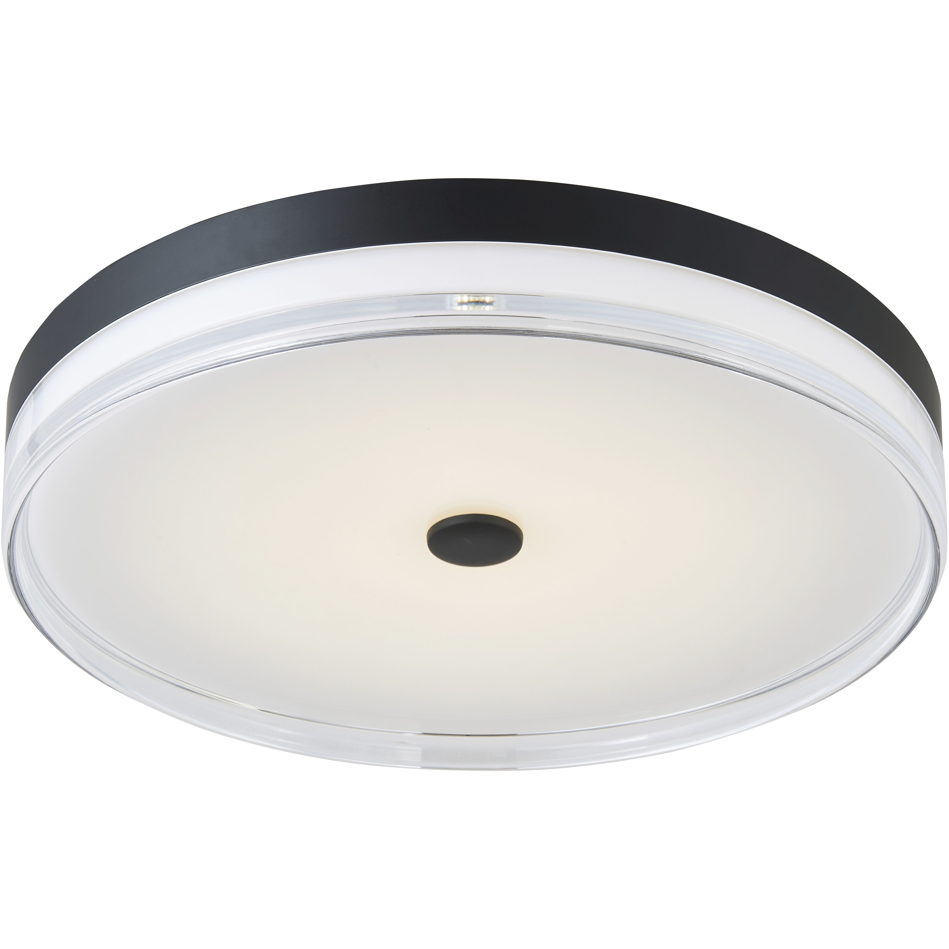 Iris LED 20 inch Matte Black Flush Mount Ceiling Light
