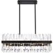 Serephina 20 Light 36 inch Black Linear Chandelier Ceiling Light