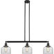 Franklin Restoration Large Bell 3 Light 41 inch Oil Rubbed Bronze Island Light Ceiling Light in Clear Glass, Franklin Restoration