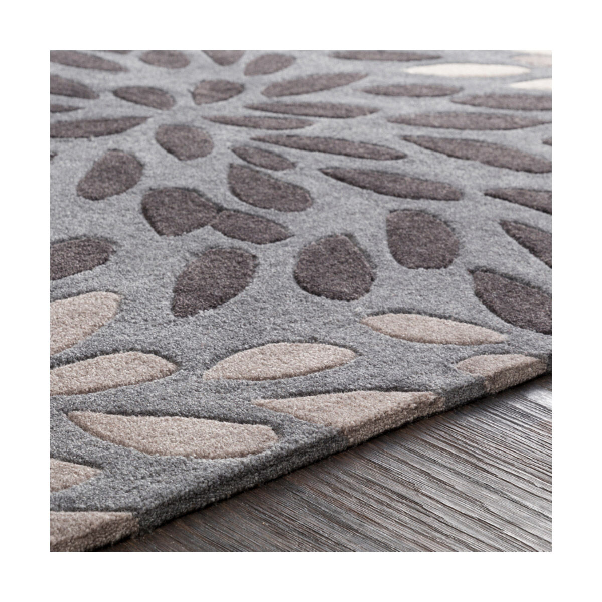 Cosmopolitan 96 X 30 inch Charcoal/Black/Taupe/Ivory Rugs, Polyester