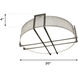 Lambert 1 Light 20 inch Satin Nickel Flush Mount Ceiling Light