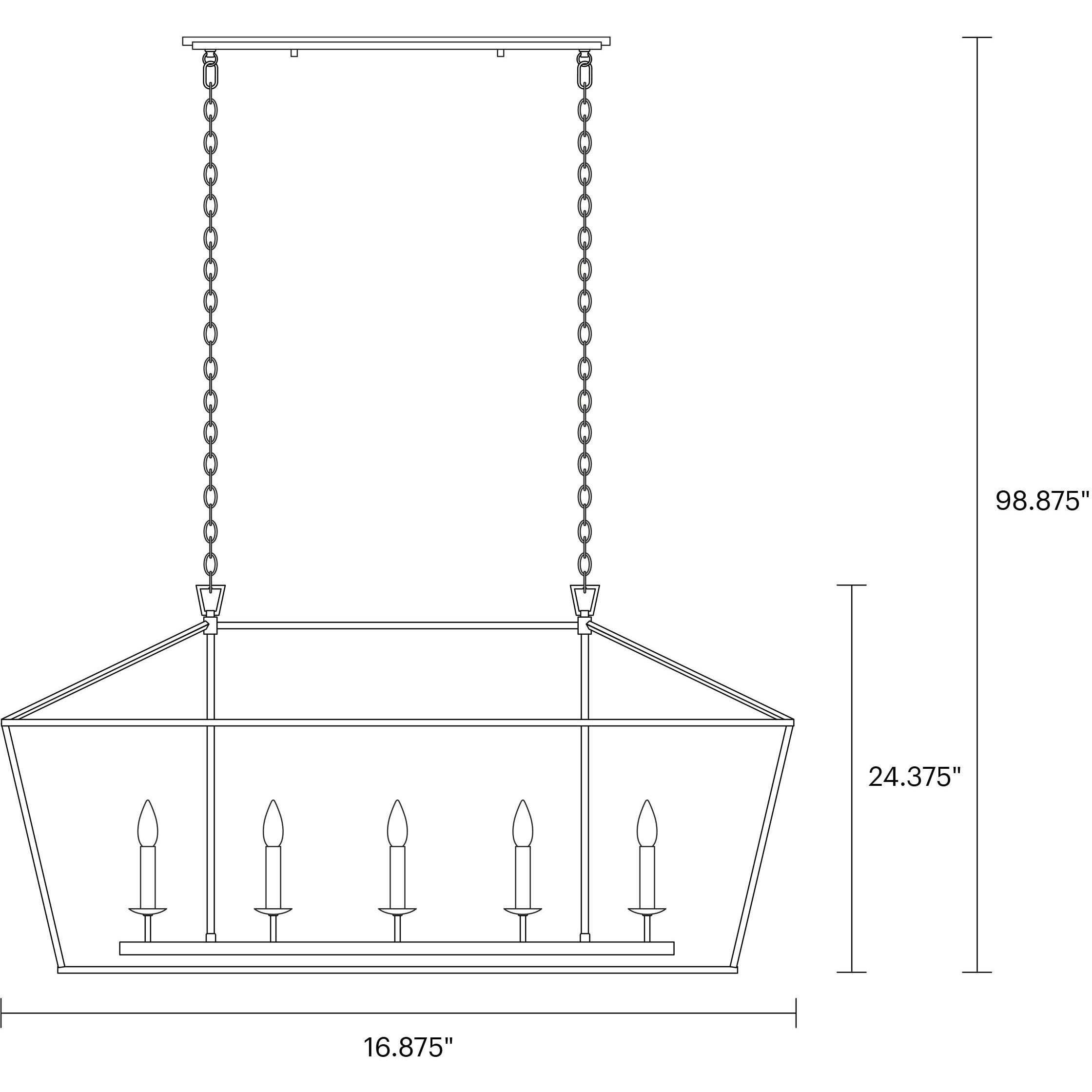 C&M by Chapman & Myers Dianna 5 Light 16.88 inch Brushed Nickel Chandelier Ceiling Light