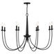 Stonecrest 8 Light 42 inch Matte Black Chandelier Ceiling Light