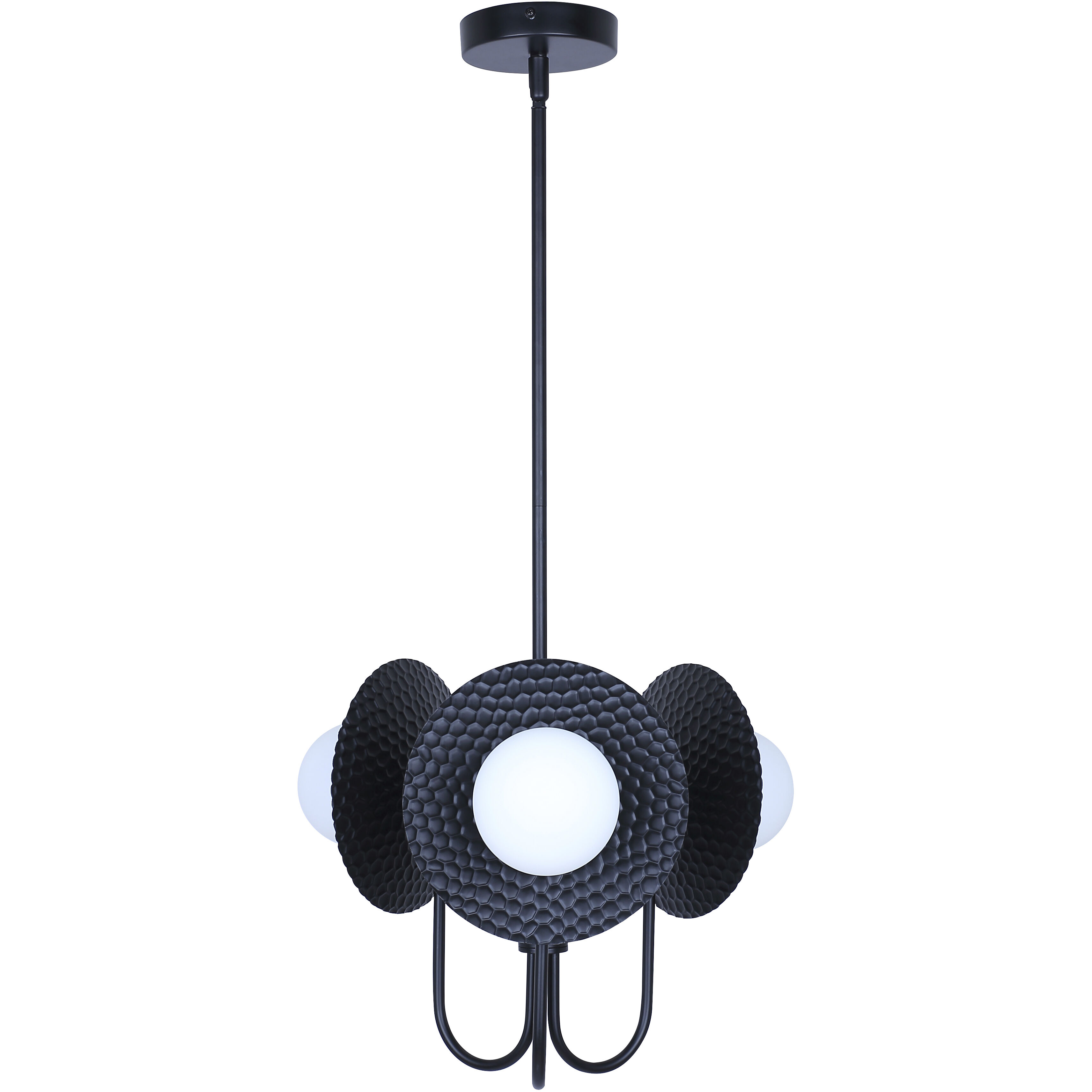 Mierka 3 Light 17.5 inch Black Chandelier Ceiling Light