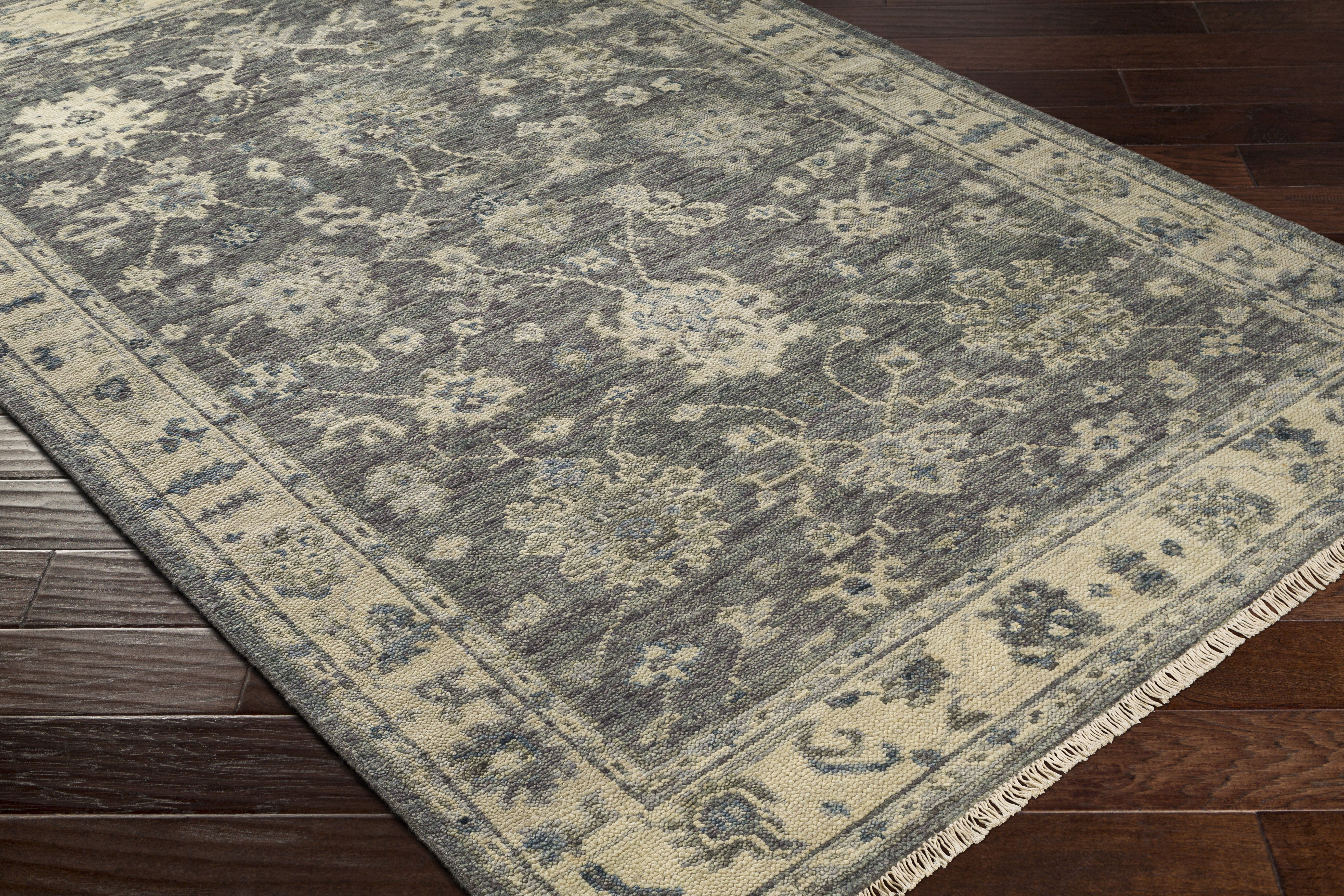 Biscayne 36 X 24 inch Charcoal Rug in 2 x 3, Rectangle