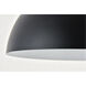 Forte 1 Light 14 inch Black Pendant Ceiling Light