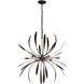 Dahlia 6 Light 32.7 inch Dark Smoke Chandelier Ceiling Light