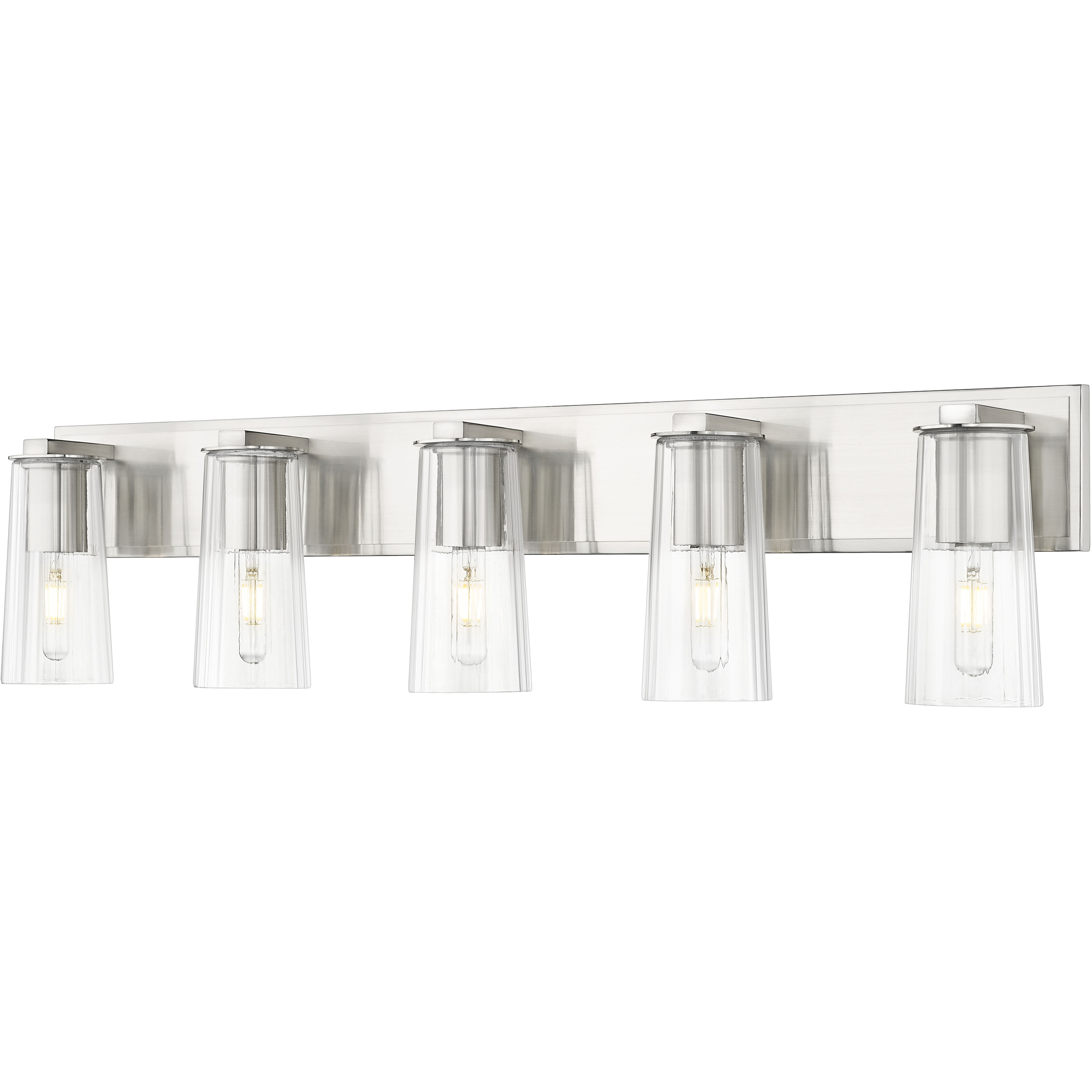 Titus 5 Light 40 inch Brushed Nickel Bath Vanity Light Wall Light
