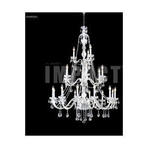 Palace Ice 21 Light 39 inch Silver Crystal Chandelier Ceiling Light