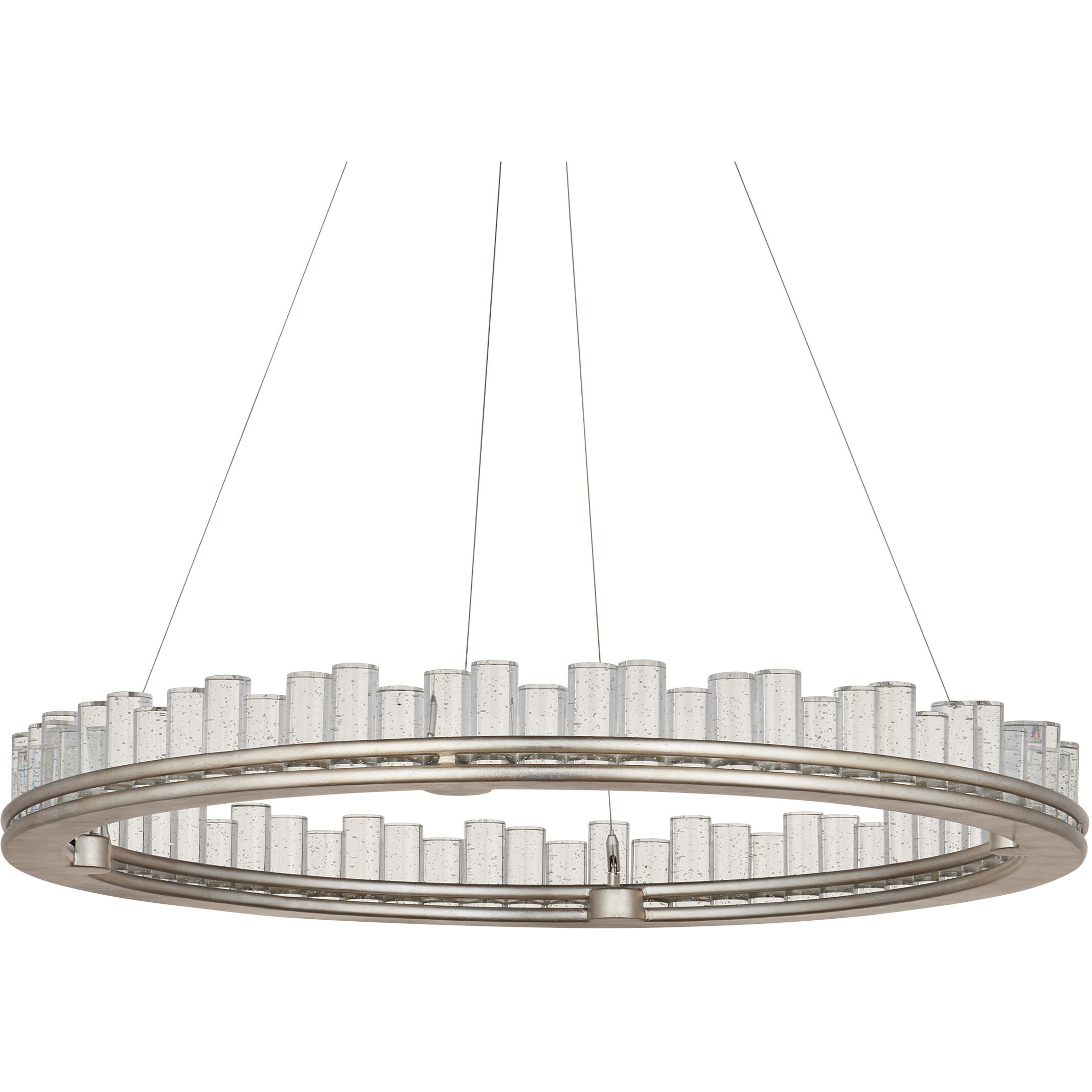 Pleiades 1 Light 36 inch Contemporary Silver Leaf/Contemporary Silver/Clear Chandelier Ceiling Light, Medium