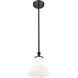 Fleur 1 Light 8 inch Matte Black Pendant Ceiling Light