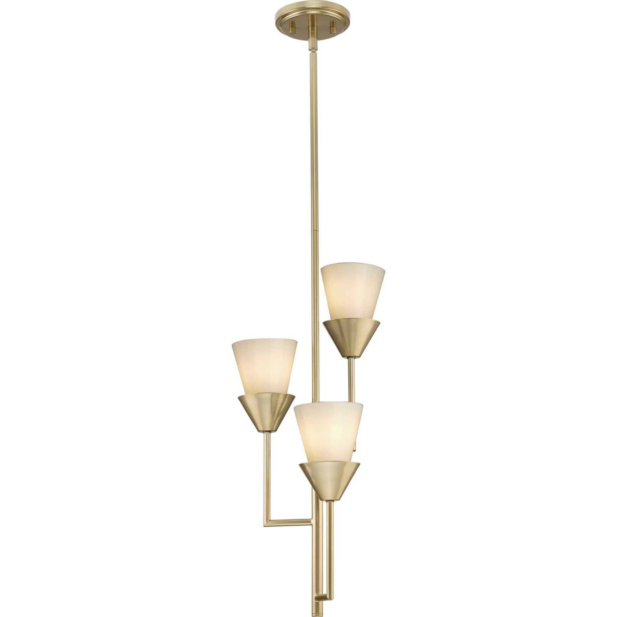 Pinellas 3 Light 12 inch Soft Gold Pendant Ceiling Light, Design Series