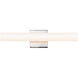 Tubo Slim LED 18 inch Polished Chrome Bath Bar Wall Light with Flat Trim