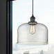 Franklin Restoration Bell 1 Light 12 inch Matte Black Mini Pendant Ceiling Light in Incandescent, Clear, Franklin Restoration