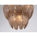 Marclaire 6 Light 19.75 inch Legacy Brass Pendant Ceiling Light in Brown Textured Handmade Glass