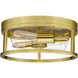 Canada 2 Light 12 inch Gold Flush Mount Ceiling Light