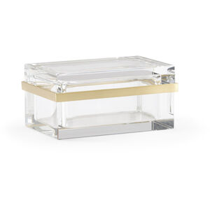 Claire Bell 7 inch Clear/Antique Decorative Box