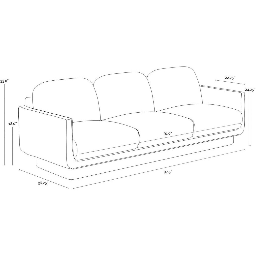 Everton Meg Dark Brown Sofa