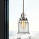 Franklin Restoration Canton 1 Light 6.5 inch Brushed Satin Nickel Mini Pendant Ceiling Light in Incandescent, Seedy, Franklin Restoration