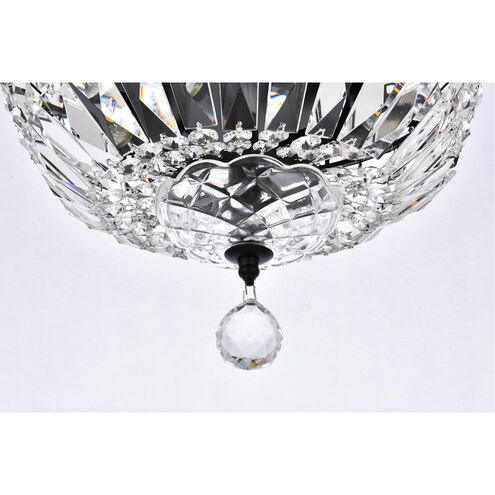 Tranquil 4 Light 12 inch Black and Clear Flush Mount Ceiling Light